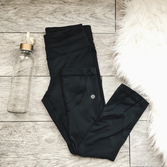 lululemon athletica Pants - Black Lululemon Leggings Inspire Crop size 4